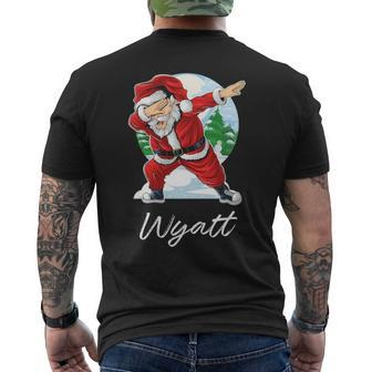 Wyatt Name Gift Santa Wyatt Mens Back Print T-shirt - Seseable