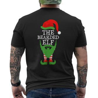 Xmas Holiday Matching Ugly Christmas Sweater The Bearded Elf Men's T-shirt Back Print | Mazezy