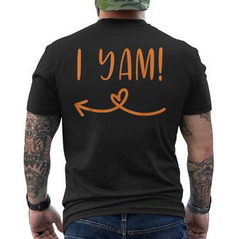 I Yam She's My Sweet Potato Men's T-shirt Back Print | Mazezy