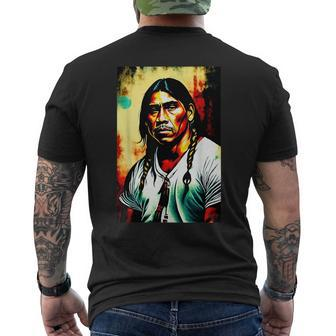 Yaqui Nation Native American Yaqui Man Indigenous Pride Mens Back Print T-shirt | Mazezy
