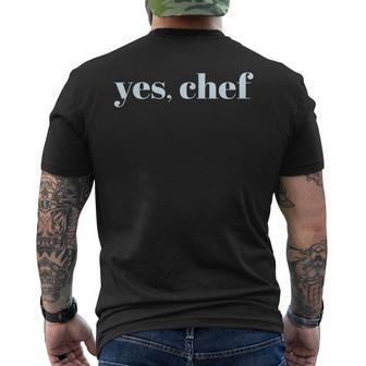 Yes Chef Professional Sous Chef Funny Simple Text Meme Mens Back Print T-shirt - Monsterry AU