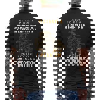 Yes I Do Have A Retirement Plan Farming Farmer Farm Tractor Men's T-shirt Back Print | Mazezy