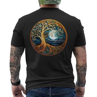 Yin Yang Tree Of Life Men's T-shirt Back Print - Monsterry UK