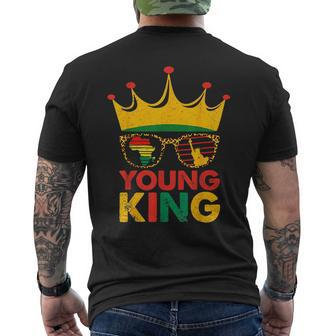 Young King Crown African American Kids Boys 1865 Junenth  Mens Back Print T-shirt