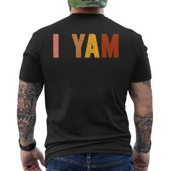 They're My Sweet Potatoes I Yam Too Thanksgiving Couples Men's T-shirt Back Print - Seseable