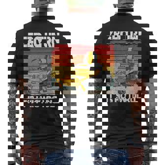 Zero Turn It's How I Roll Landscaping Lawn Mower Men's T-shirt Back Print | Mazezy