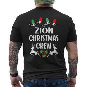 Zion Name Gift Christmas Crew Zion Mens Back Print T-shirt - Seseable