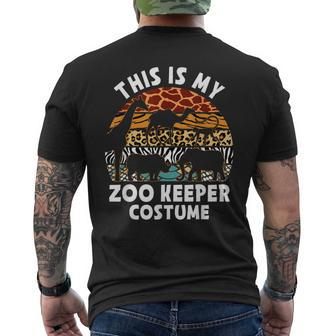 This Is My Zoo Keeper Costume Zoo Garden Animal Lover Keeper Men's T-shirt Back Print | Mazezy