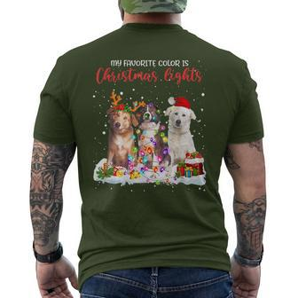Aidi My Favorite Color Is Christmas Lights Xmas Lover Men's T-shirt Back Print | Mazezy