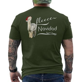 Alpaca Fleece Navidad Christmas T Men's T-shirt Back Print | Mazezy
