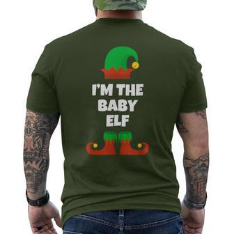 Baby Elf Christmas Matching Family Pajama Pj Xmas Men's T-shirt Back Print - Seseable