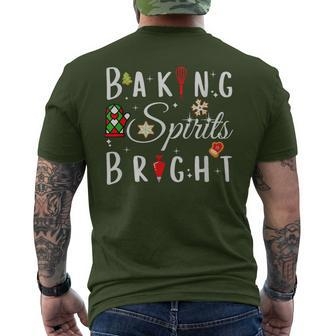 Baking Spirit Bright Donut Christmas Tree Xmas Cookie Men's T-shirt Back Print - Seseable