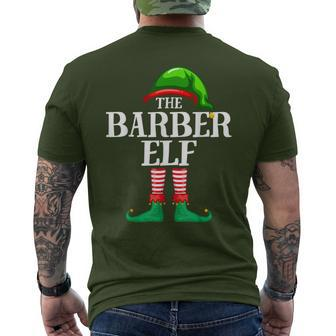 Barber Elf Matching Profession Christmas Party Pajama Men's T-shirt Back Print - Monsterry AU