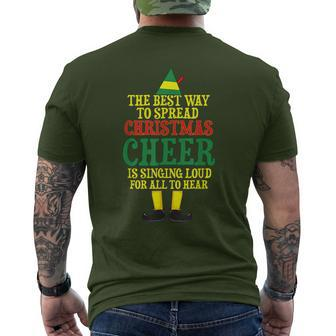 The Best Way To Spread Christmas Cheer Christmas Elf Men's T-shirt Back Print - Monsterry CA
