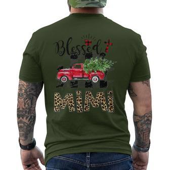 Blessed Mimi Christmas Red Truck Car Men's T-shirt Back Print | Mazezy CA
