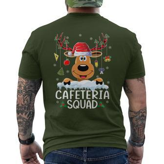Cafeteria Squad Reindeer Santa Hat Christmas Family Men's T-shirt Back Print - Seseable
