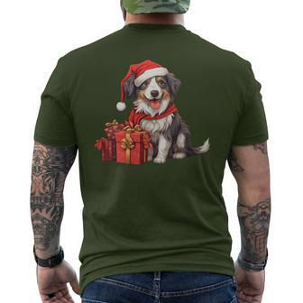 Catalan Sheepdog Christmas Cute Dog Puppy Lovers Men's T-shirt Back Print | Mazezy