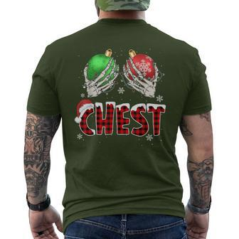Chest Nuts Christmas Chestnuts Xmas Couple Matching Costume Men's T-shirt Back Print - Thegiftio UK