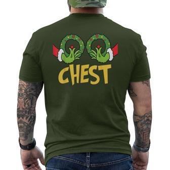 Chest Nuts Christmas Matching Couple Chest Nuts Men's T-shirt Back Print | Mazezy