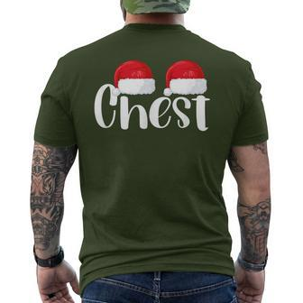 Chest Nuts Christmas Matching Couple Chestnuts Santa Hat Men's T-shirt Back Print | Mazezy