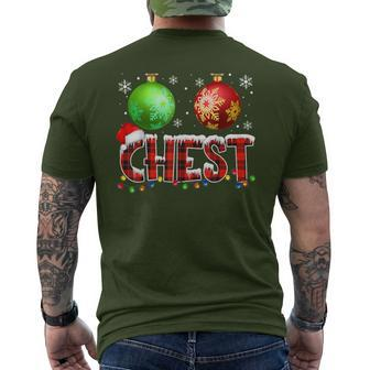 Chestnuts Matching Couples Christmas Lights Nuts Chest Men's T-shirt Back Print - Seseable