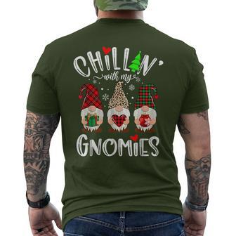 Chillin With My Gnomies Christmas Gnome Family Matching Xmas Men's T-shirt Back Print - Monsterry CA
