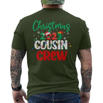 Christmas 2023 Cousin Crew Xmas Lights Matching Pajama Men's T-shirt Back Print | Mazezy