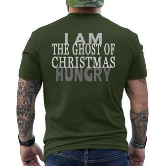 Christmas Carol Ghost Quote Hungry Men's T-shirt Back Print | Mazezy