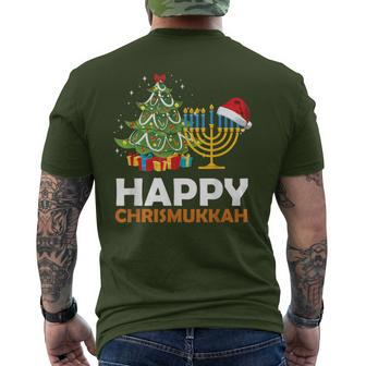 Christmas Hanukkah Chanukah Merry Happy Chrismukkah Men's T-shirt Back Print - Seseable