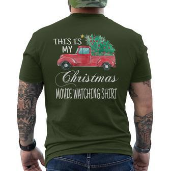 This Is My Christmas Movie Watching With Vintage Truck Men's T-shirt Back Print | Mazezy