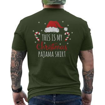 This Is My Christmas Pajama Christmas Men's T-shirt Back Print - Seseable