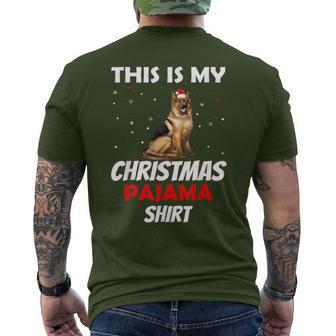 This Is My Christmas Pajama German Shepherd Men's T-shirt Back Print - Thegiftio