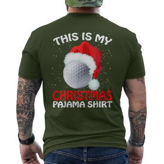This Is My Christmas Pajama Golf- Golf Christmas Men's T-shirt Back Print | Mazezy
