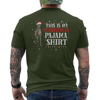 This Is My Christmas Pajama Greyhound Dog Lover Men's T-shirt Back Print - Monsterry
