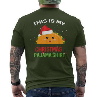 This Is My Christmas Pajama Taco Men's T-shirt Back Print - Monsterry DE