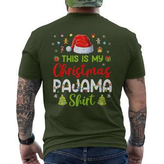 This Is My Christmas Pajama Xmas Lights Holiday Family Men's T-shirt Back Print - Monsterry AU