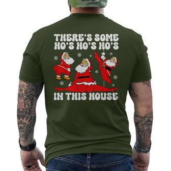 Christmas Santa Claus There's Some Ho Ho Hos In This House Men's T-shirt Back Print - Thegiftio UK