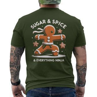 Christmas Sugar & Spice & Everything Ninja Men's T-shirt Back Print | Mazezy