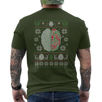 Christmas Have Yourself A Brainy Christmas And A Neuro Men's T-shirt Back Print - Seseable