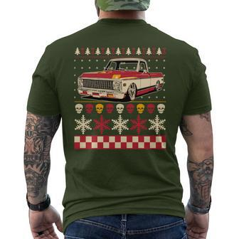 Classic Antique Pickup Truck Vintage Ugly Sweater Men's T-shirt Back Print | Mazezy