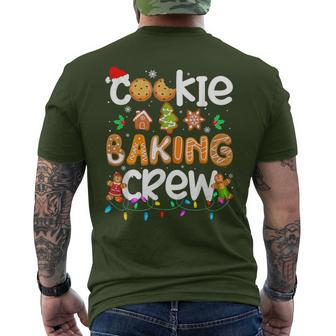Cookie Baking Crew Family Christmas Gingerbread Team Pajamas Men's T-shirt Back Print | Mazezy
