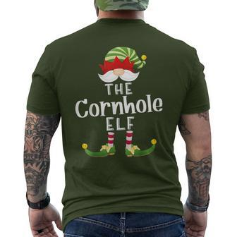 Cornhole Elf Group Christmas Pajama Party Men's T-shirt Back Print - Monsterry