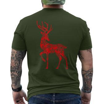 Cute Classy Toddler Snowflake Christmas Red Deer Reindeer Men's T-shirt Back Print | Mazezy