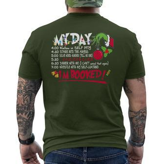My Day Schedule I’M Booked Christmas Merry Christmas Men's T-shirt Back Print - Monsterry DE