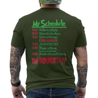 My Day Schedule I’M Booked Christmas Merry Christmas Men's T-shirt Back Print - Thegiftio