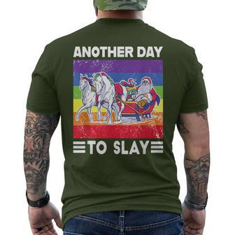 Another Day To Slay Pride Gay Christmas Sweater Flag Men's T-shirt Back Print - Thegiftio UK