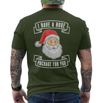 Dirty Christmas Naughty Raunchy For Package Men's T-shirt Back Print | Mazezy