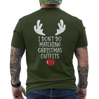 I Don't Do Matching Christmas Outfits But I Do Couple Xmas Men's T-shirt Back Print - Seseable