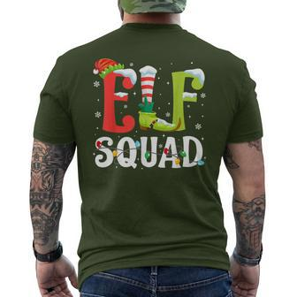 Elf Squad Christmas Family Matching Xmas Elf Pajamas Men's T-shirt Back Print | Mazezy