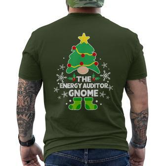 Energy Auditor Gnome Xmas Family Holiday Christmas Matching Men's T-shirt Back Print | Mazezy